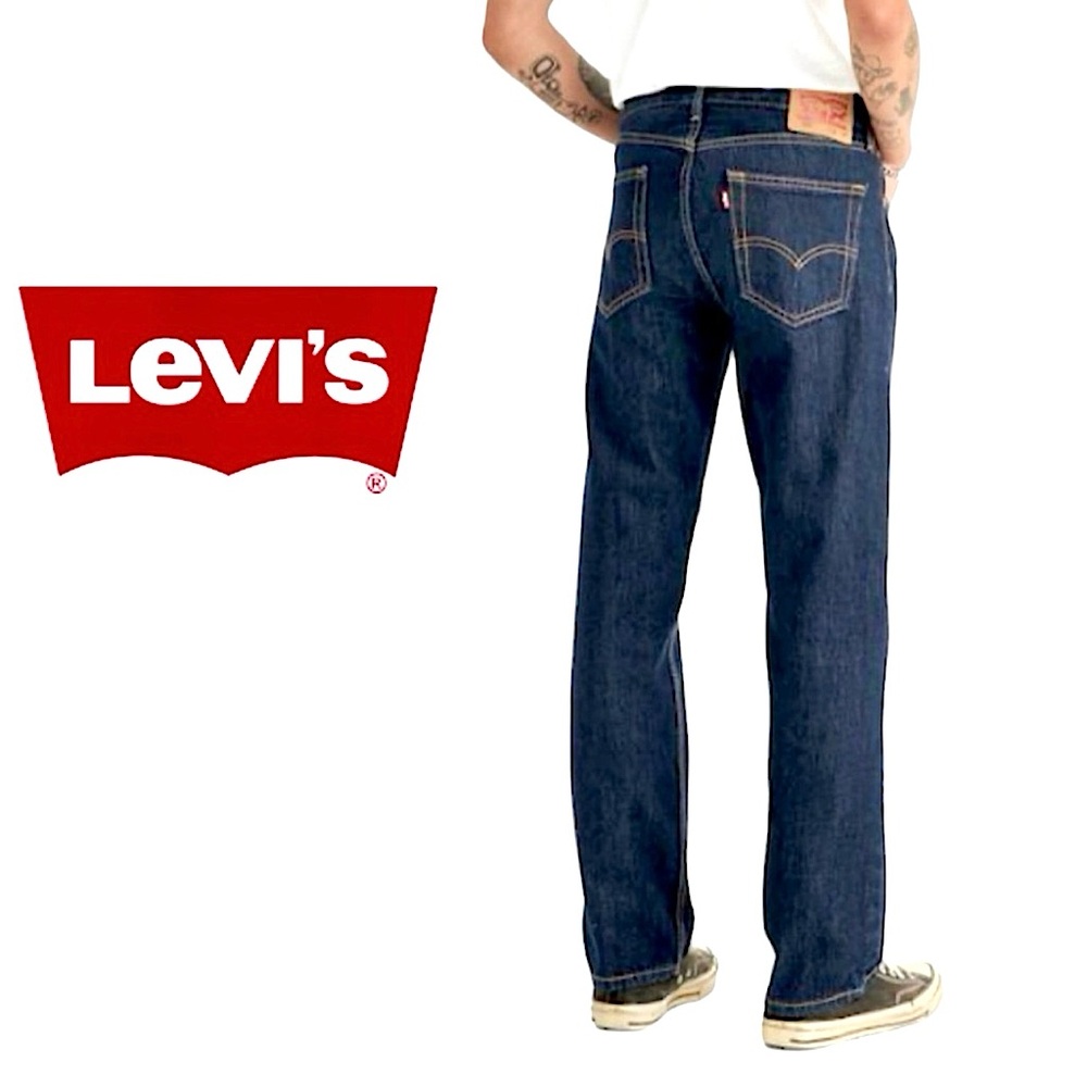 - Levi’s 505 36x34 Dark Wash Straight Leg Jeans! EUC!